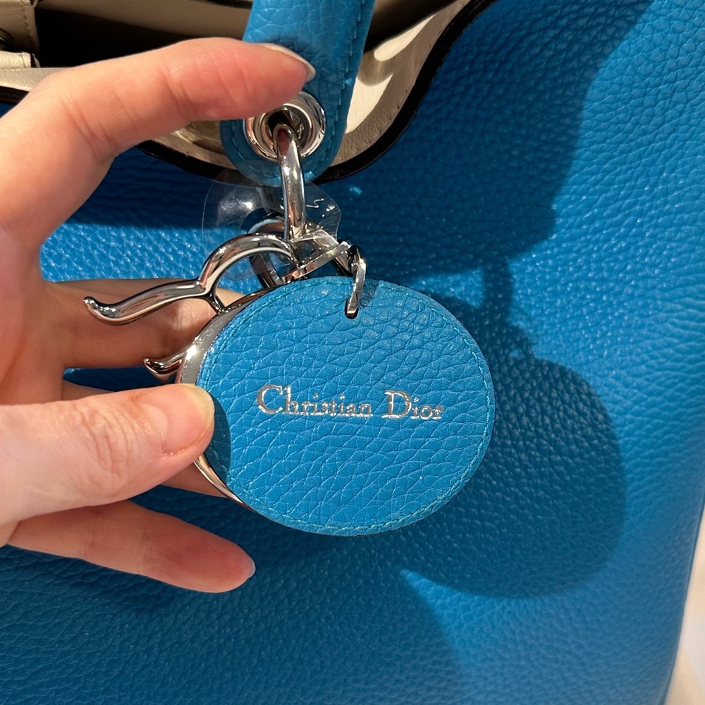 Christian Dior Diorissimo Tote Large Blue Leather - Picture 9 of 16